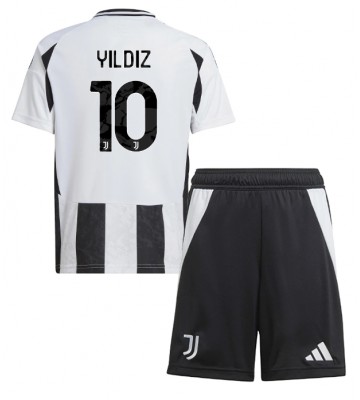 Juventus Kenan Yildiz #10 Primera Equipación Niños 2024-25 Manga Corta (+ Pantalones cortos)